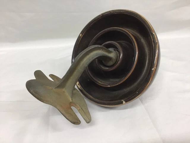 Brown Porcelain High Voltage Power Line Insulator Large 12