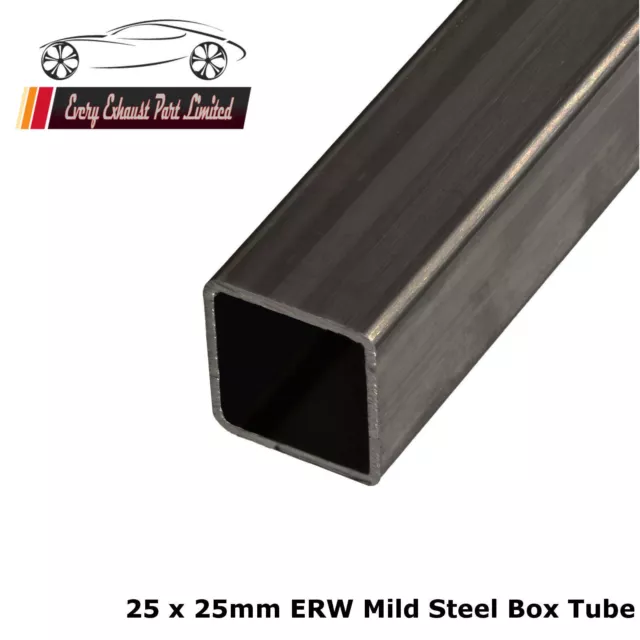 Mild Steel ERW Box 25mm x 25mm x 1.5mm, 500mm Long, Square Tube