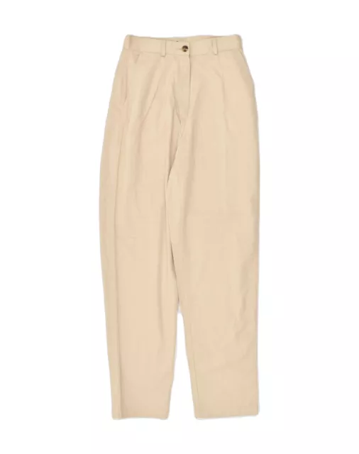 L.L.BEAN hochtaillierte Damen-Chinohose US 4 klein W26 L29 beige Baumwolle VX01