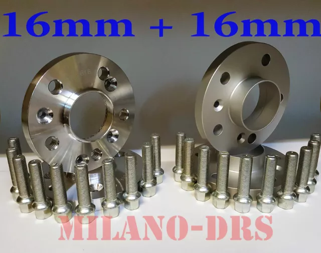 KIT 4 DISTANZIALI RUOTA 16+16mm MERCEDES CLK (W208-W209) + BULLONI