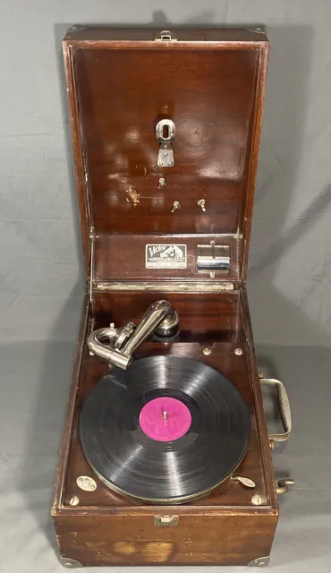 Antique Victor VV-50 Suitcase Victrola Victor Talking Machine Phonograph #93188