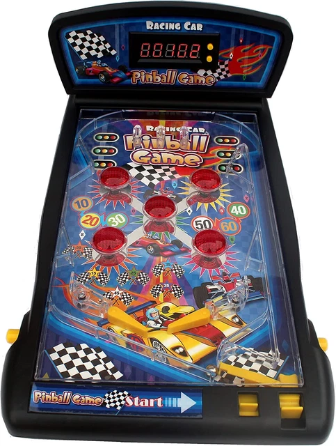 Pinball Machine Electronic Tabletop Pinball Game 16.5 Inch Scoreboard Kid Play