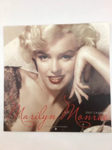 Marilyn Monroe 2007 Wall Calendar Graphique De France - Vintage - Mint