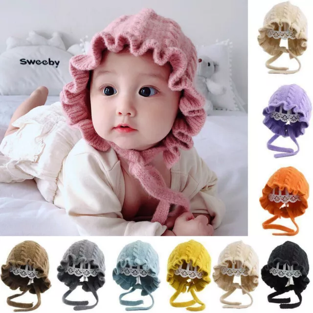 Princess Baby Girls Knit Hat Winter Warm Hat Newborn Bonnet infant Hat Kids Cap/