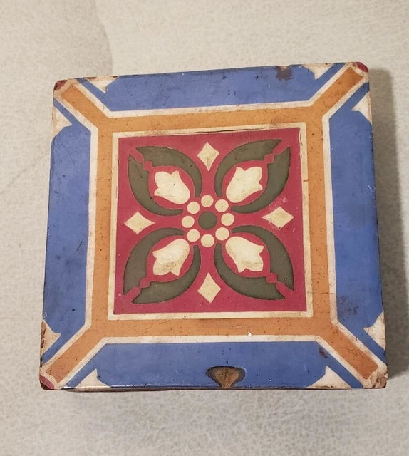 Minton Hollins Co Majolica 2 Victorian Art Tiles Stoke Upon Trent 2
