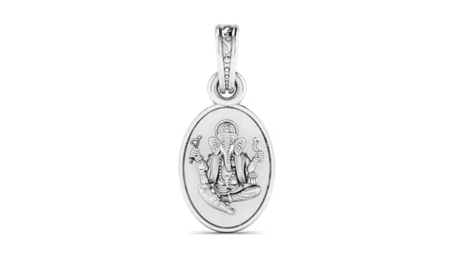Traditionelles 92.5% Purity Sterlingsilber Ganesha Anhänger Für Unisex