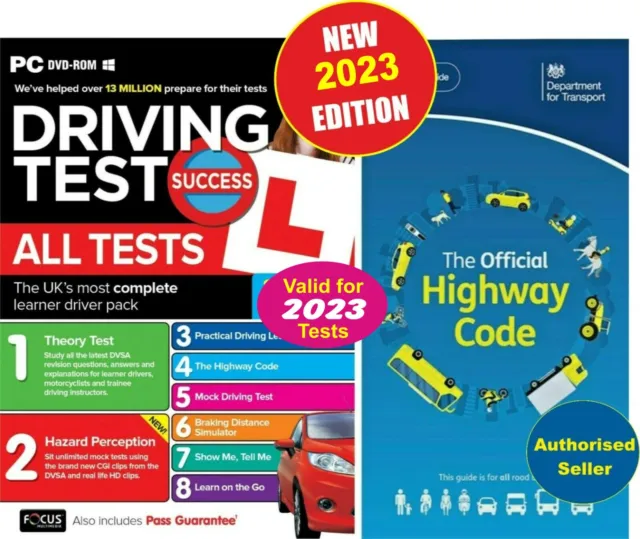 Hazard　PicClick　CD/DVD　2023　Code　£11.98　THEORY　ROM　DRIVING　Book.　Highway　Test　UK