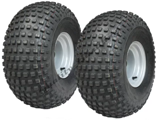 2 - 22x11.00-8 pneu knobby sur jante à roulement à billes - remorque ATV - roue