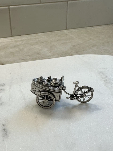 Vintage Silver  .800 Collectible Gelato Dessert Cart Great Condition