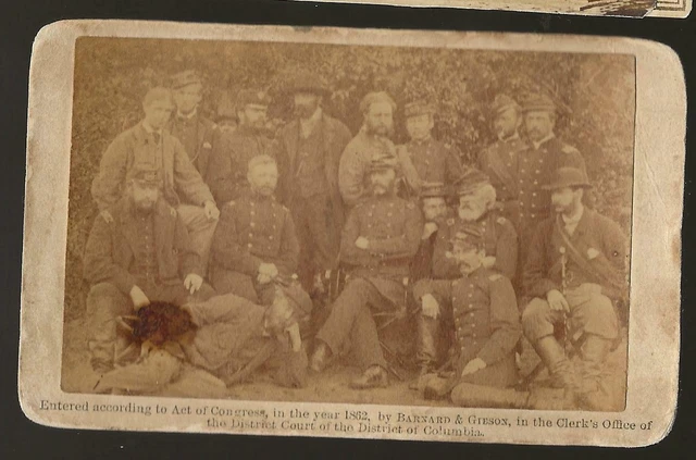 Civil War 1862 Brady View of General Marcy and Foreign Military Observers in VA.