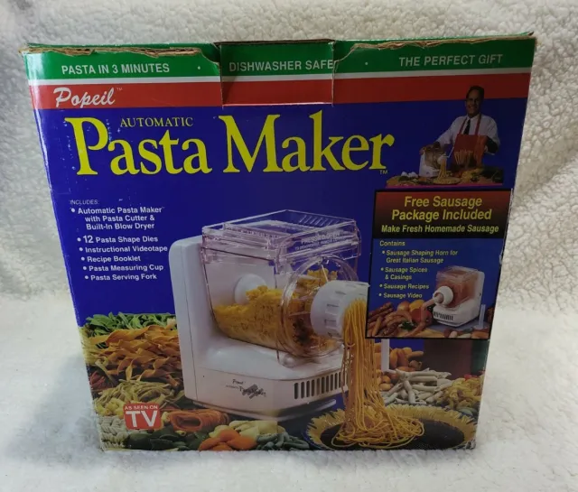 Popeil P400 Automatic Pasta/Spaghetti/Sausage 12 Dies Maker Machine + FREE  GIFT!