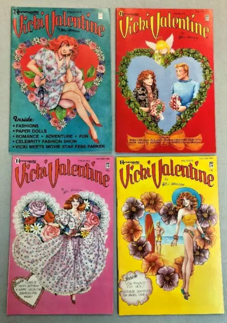 Vicki Valentine #'s 1-4 Renegade Press Mini Series Bill Woggon 1985 VF/NM