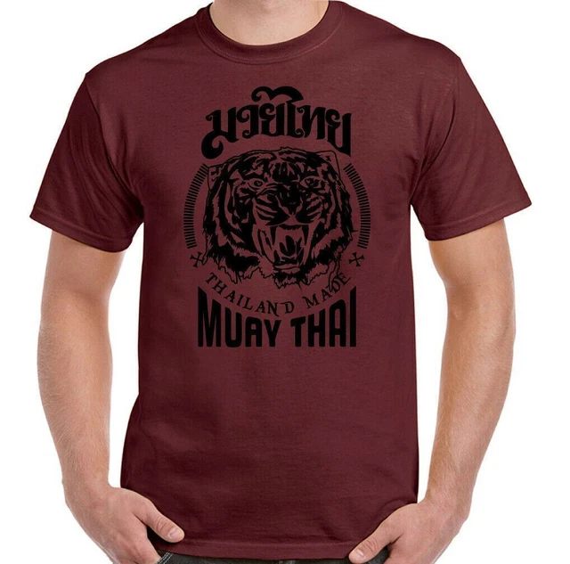 Muay Tailandese T-Shirt, Uomo Mma UFC Arti Marziali Palestra Top Tigre Guanto 5