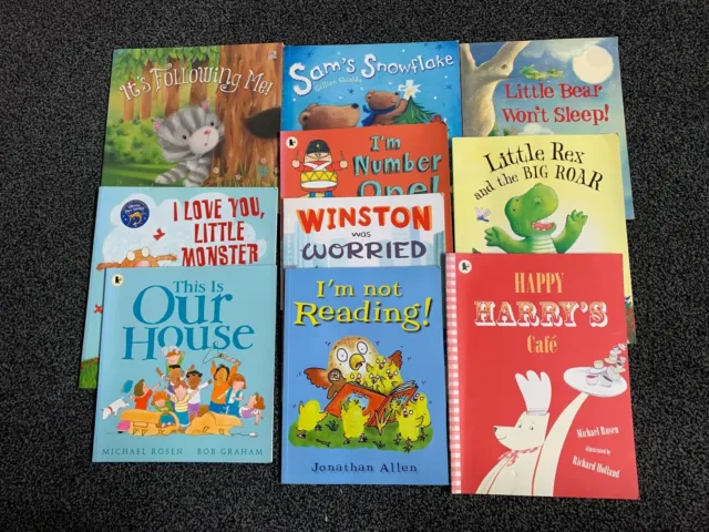 Young Childrens Fiction Picture Story book  Bundle x 10 Various LARGE Used Books