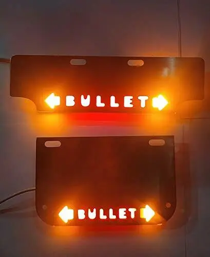 Royal Enfield Bullet Red Led Rear Number Plate With Indicator Light