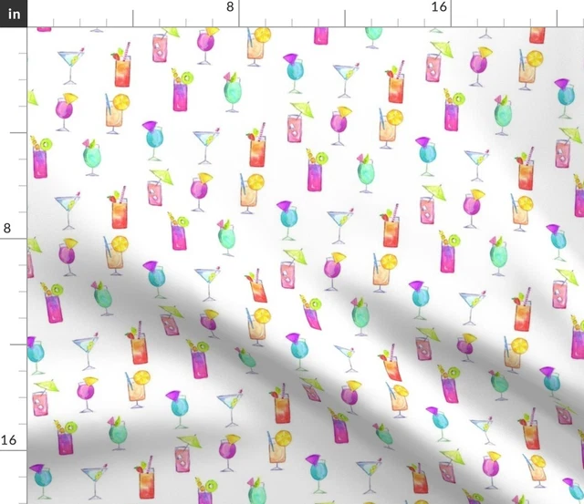 Drink Celebrate Martini Wine Alcohol Spoonflower Fabric by the Yard