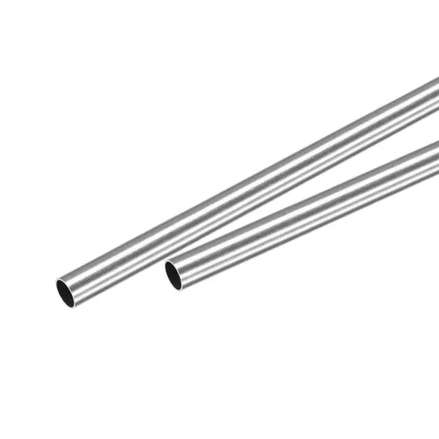 304 Inox Acier Rond Tube 7mm OD 0.5mm Mur Épaisseur 300mm Longueur 2 Pcs