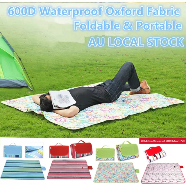 Large Picnic Blanket Family Waterproof Camping Rug Folding Travel Beach Mat XL