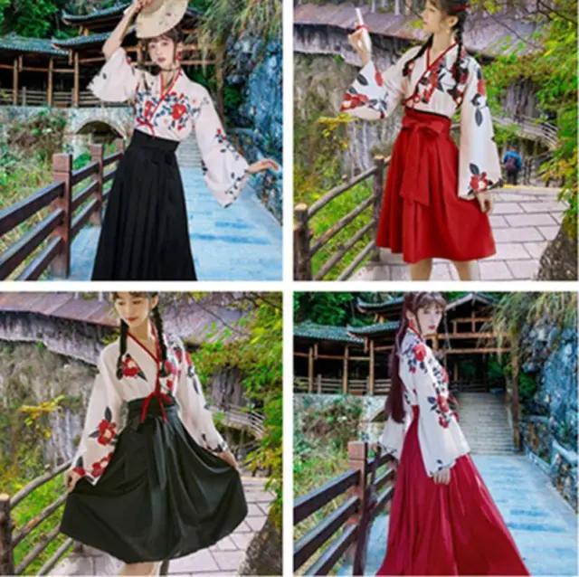 Chinese Ancient Women Hanfu Cosplay Costume Clothes Stage Dance Reform Dress