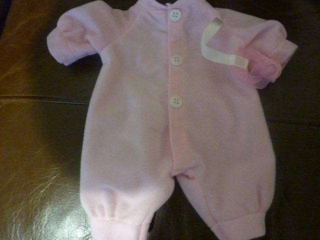 Dolls 9" Pink Fleece Outfit With Dummy Attached and Buttons