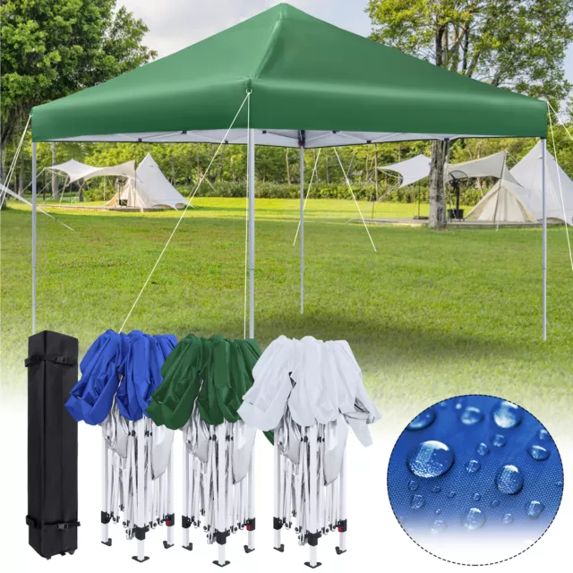 Faltbar Faltpavillon 3x3m Pop Up Pavillon Gartenzelt Wasserdicht Garten-pavillon