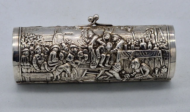 Antica Bellissima Custodia/Borsa In Argento Massiccio 55 G. /C071