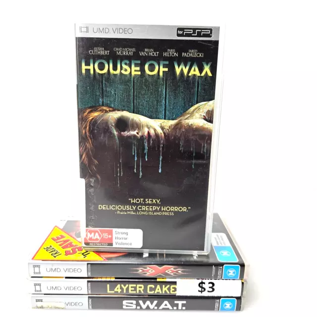 Sony PSP UMD Movie Lot Of 4 - HOUSE OF WAX - xXx - LAYER CAKE - SWAT