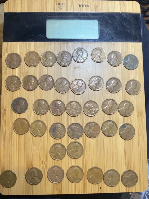 1920s Wheat Penny Lot Of 39 Pennies 1920-1929 s; Receive Exact Coins Shown!