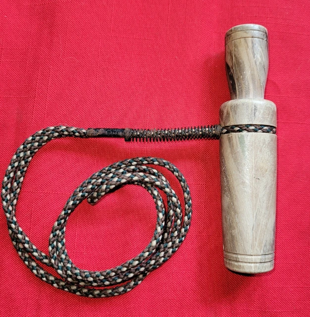Vintage Duck Call, Moulded Plastic With Plastic Reed, 4 1/2"