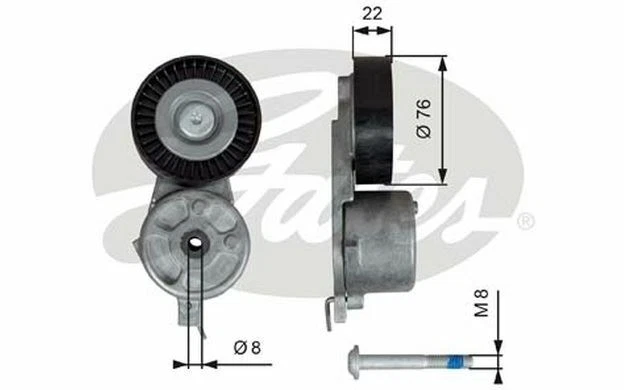 GATES Galet tendeur (courroie d'accessoire) pour FORD MONDEO S-MAX T39141