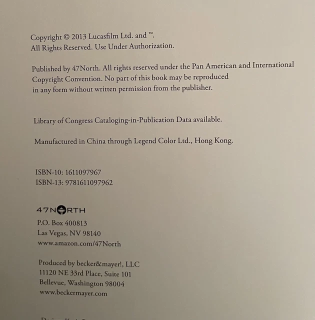 STAR WARS THE Blueprints, J.W. Rinzler/ 1st Ed. 2013, 47North