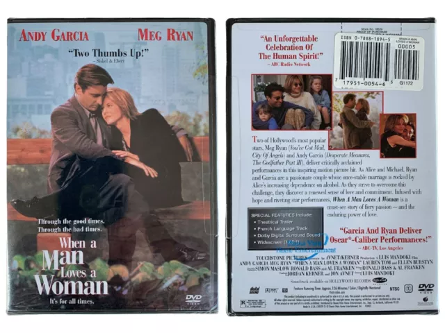 When a Man Loves a Woman (DVD) Widescreen Andy Garcia Meg Ryan NEW SEALED 2