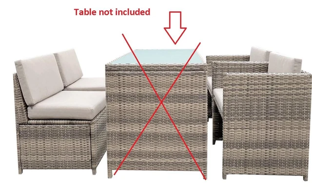 SORON RATTAN 2 Seater Coffee Table Garden Furniture 30.99