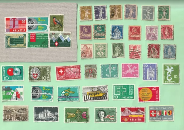 Suisse : Beau lot de 100 timbres anciens  - cf 2 scans