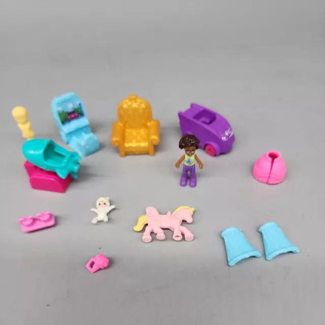 Polly Pocket Huge  lot of figures and accessories Mixed Lot