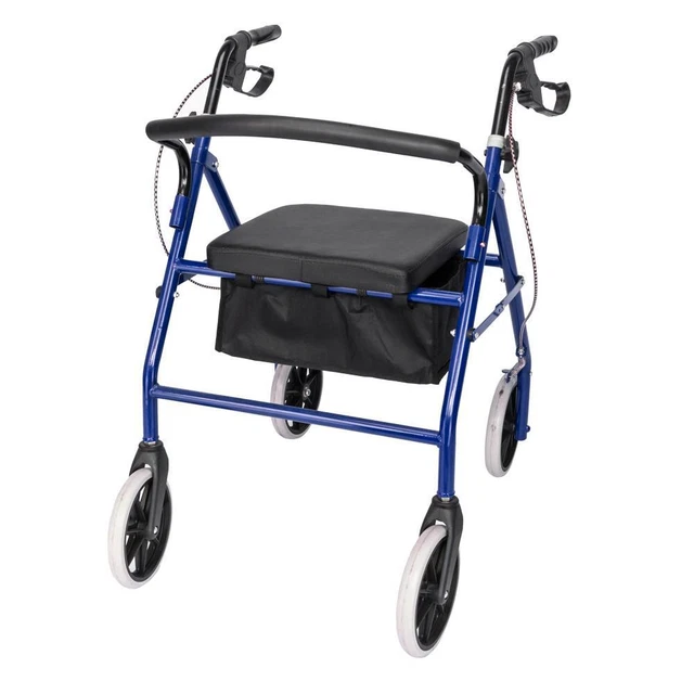 DRIVE MEDICAL 4WHEEL Rollator Rolling Walker w/Fold Up Removable Back