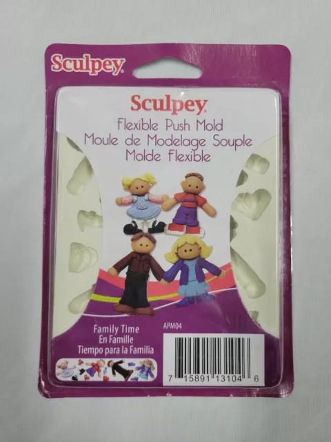 Sculpey Flexible Push Mold  Family Time (APM04) Polymer Clay Accessory