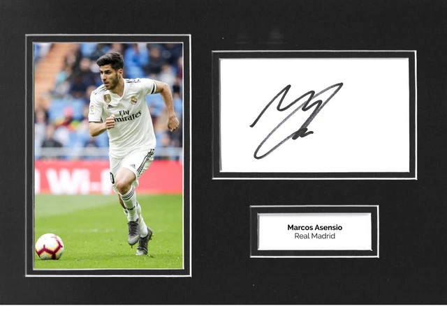 Carte Postale Autographe Marco Asensio - PSG - Reproduktion Mit Aufgedruckter Signatur