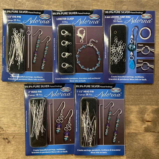 Sellado BEAD BUDDY 5 Pack Lot para joyería haciendo cabezal pasador, Clasp de langosta, Jump Rg