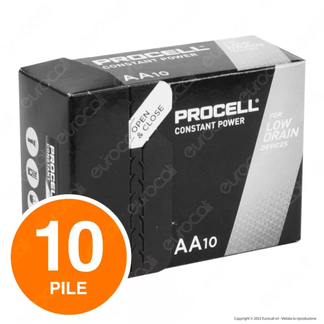 Procell Duracell Constant Power AA Pile Alcaline Batterie Stilo Mignon Pro 10x