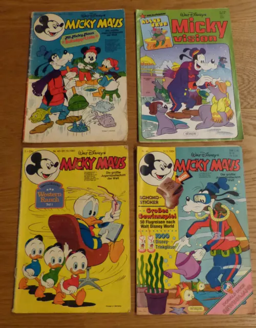 Comic Walt Disneys Micky Maus Nr. 1, Nr. 43, Nr. 45, Micky Vision Nr. 2