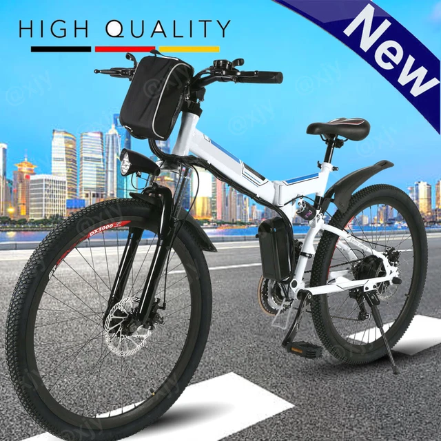 26'' ELECTRIC BIKE Powerful 500W Motor Mountain Bike Foldable Ebike