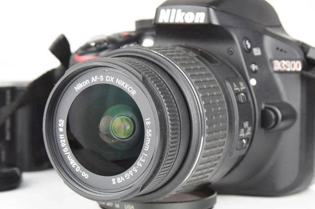 Nikon D3300 24.2MP Digital SLR Camera Black Kit w/ AF-S DX VR II 18-55mm