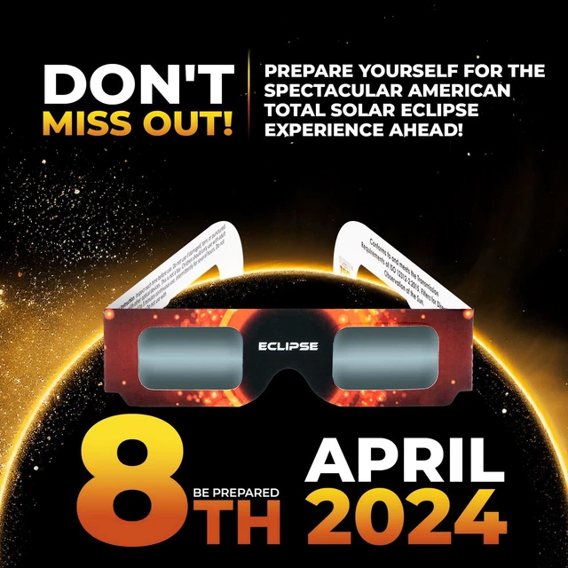 SOLAR ECLIPSE GLASSES 2024 bulk £14.35 PicClick UK