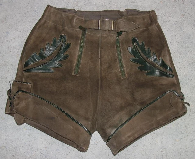 Corti Stabile Bambini- Pantaloni IN Pelle/Pantaloni Costume Grigio Circa Tgl 164