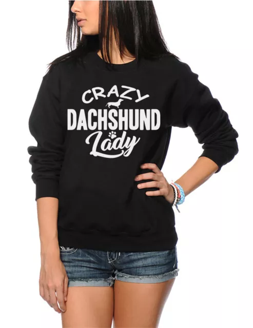 Crazy Dachshund Lady - Dog Puppy Pet Gift  Kids Sweatshirt