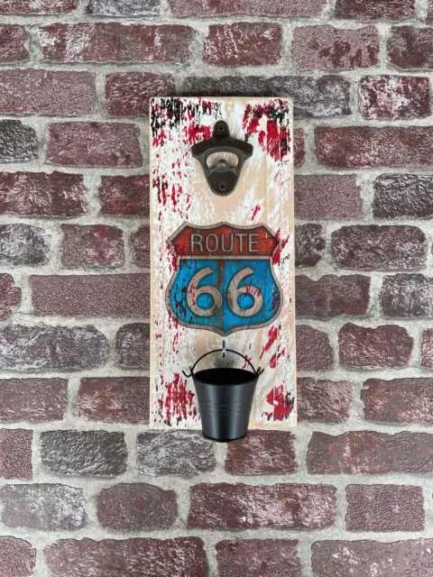Décapsuleur mural "ROUTE 66", Beer, Bière, ouvre bouteille, cuisine, garage,