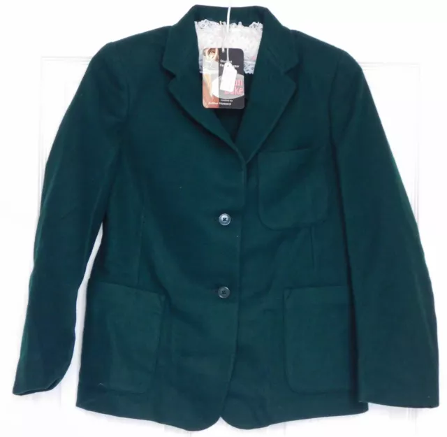 Blazer vintage ragazze VERDE uniforme scolastica INUTILIZZATA Lago dei Cigni 32" Arthur Howard B2