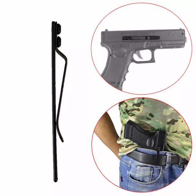 Universal Ambidextrous Concealed Gun Belt Clip Aircraft Adhesive to mount