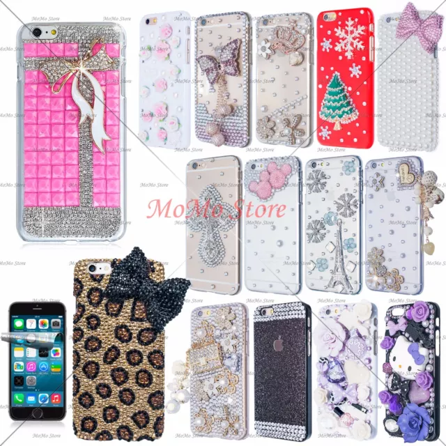 New 3D Bling Design Luxury Handmade Crystal Diamante Case Cover For Apple iPhone